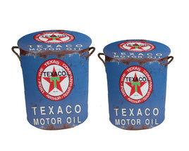 Storage Stools - Texaco Blue Motor Oil