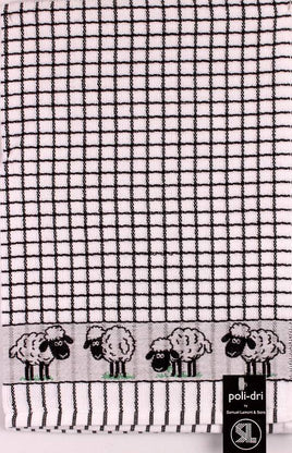 Samuel Lamont Poli Dri Black Sheep tea towel