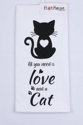 Cats tea towel