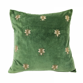 Bee Embroidered Cushion