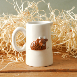 Farm Highland Cow milk jug